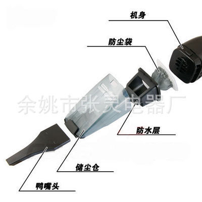 【大功率車用吸塵器, 車載吸塵器 大功率吸塵器 車用干濕兩用】?jī)r(jià)格,廠家,圖片,車用吸塵器,余姚市張靈電器廠-